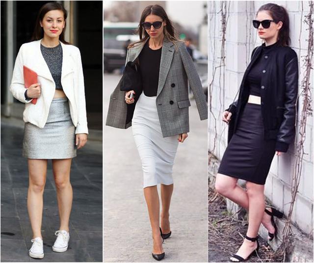 西装配裙子适合哪种发型,中长西装配什么裙子好看