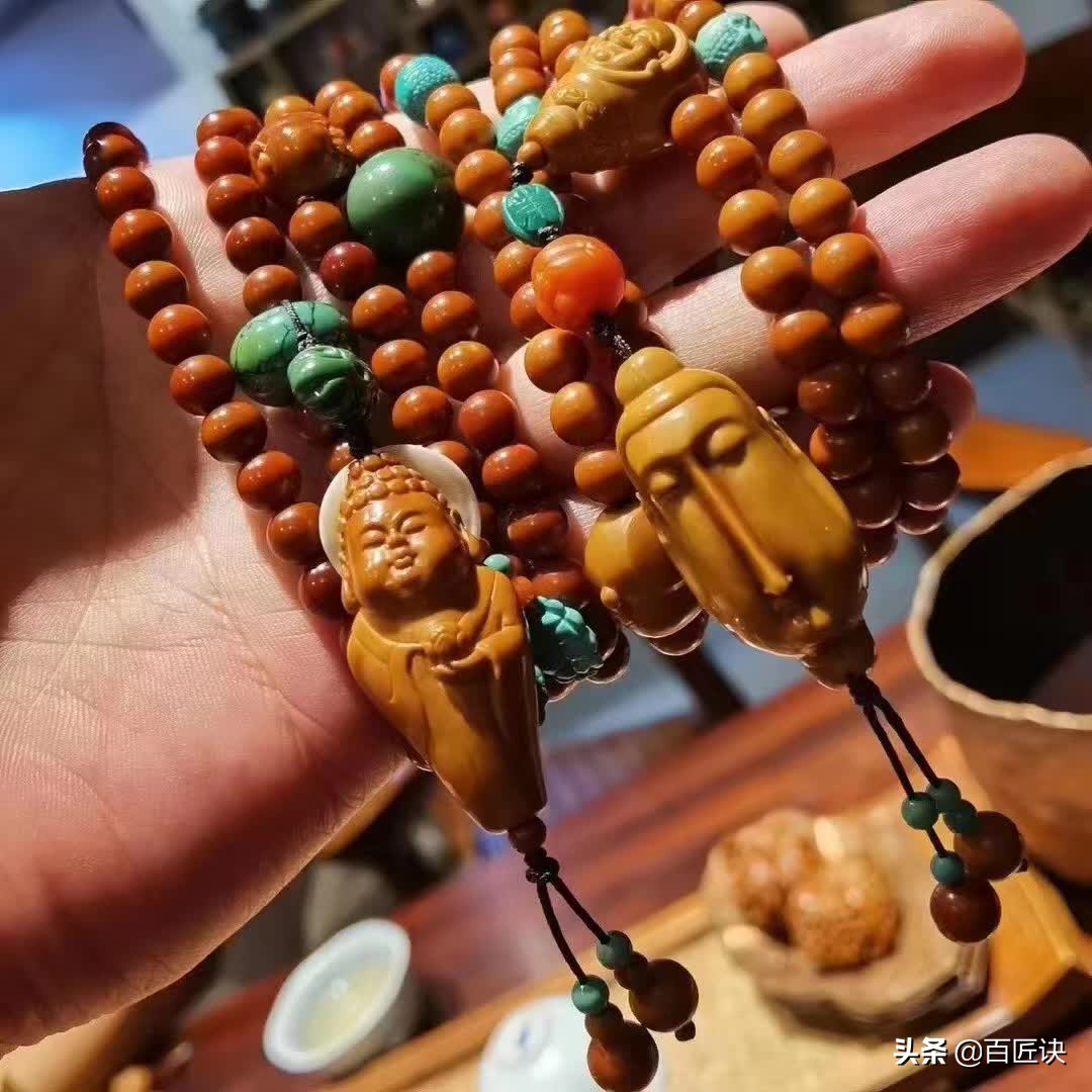 百匠诀文玩精品,适合男人佩戴橄榄核雕单籽