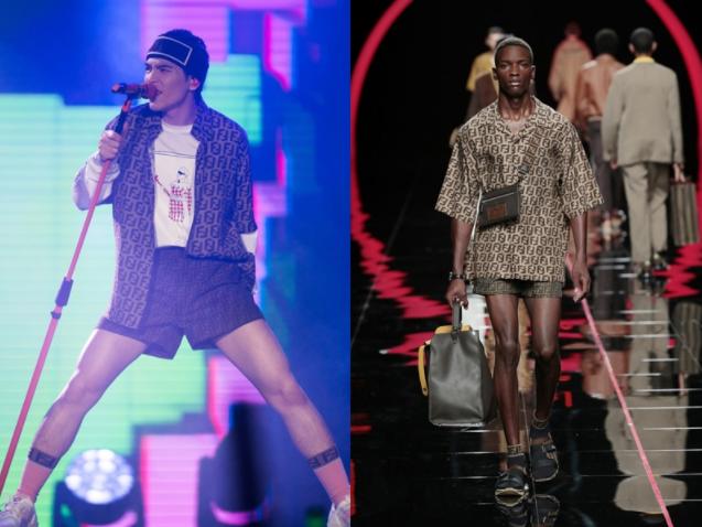 angelababy穿着v型礼服,angelababy早期时装周穿搭