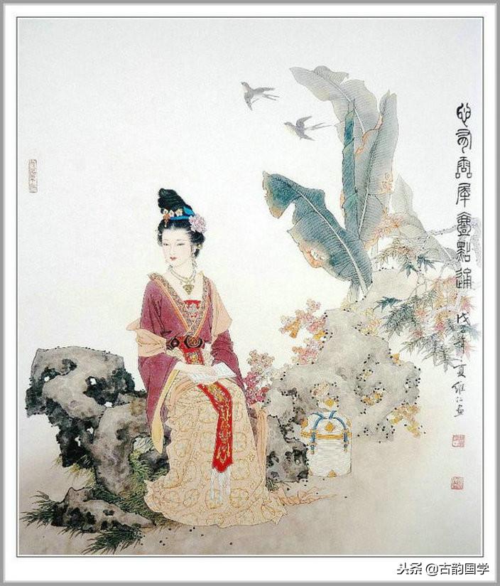 中国古典百美诗画（上）：一位佳丽一首古诗，可谓赏心悦目，收藏