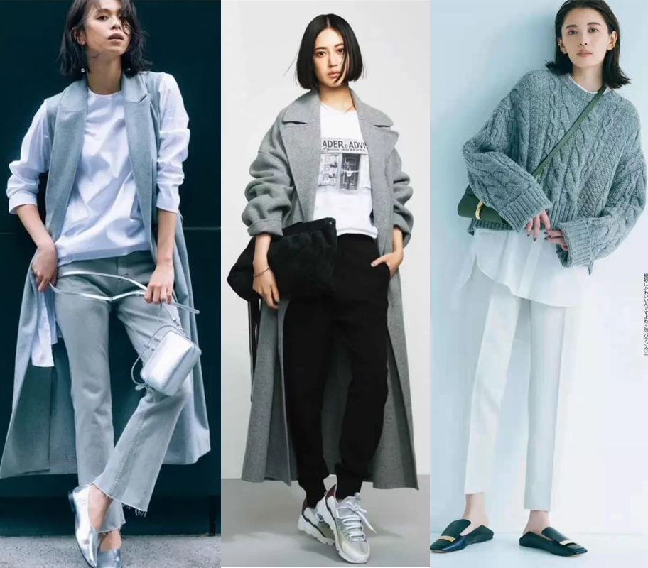 灰色秋冬高级感穿搭,灰色系搭配秋冬