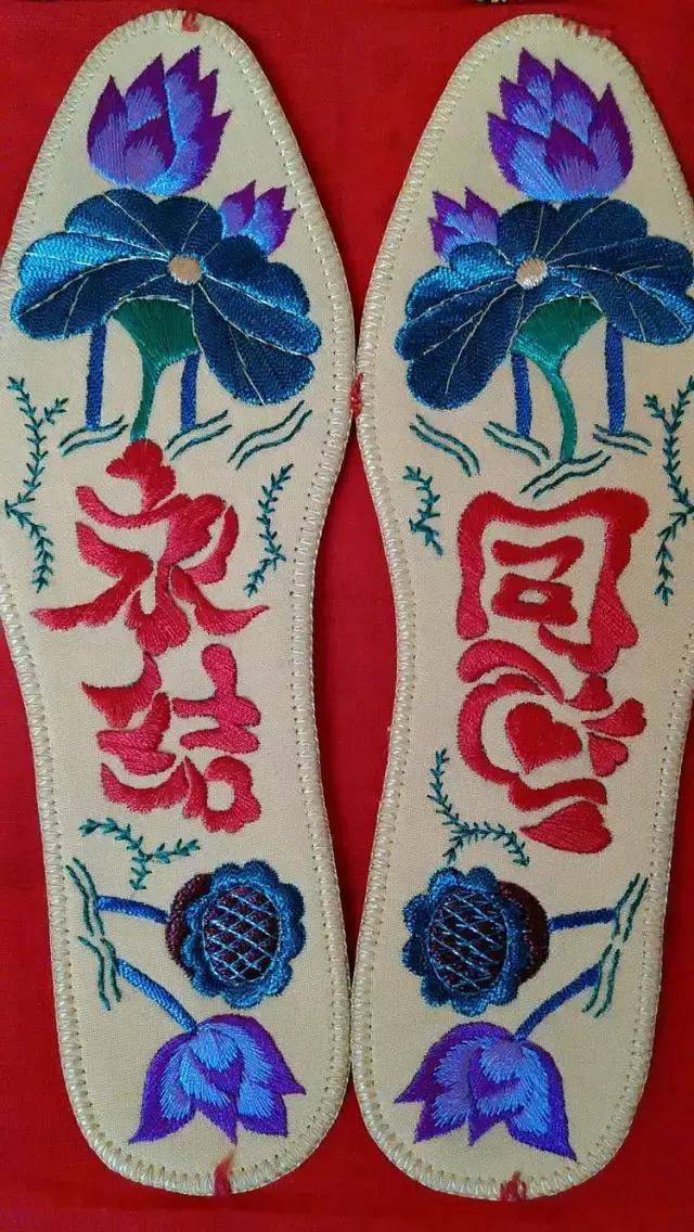 绣花鞋垫100种图案四格绣法,几何鞋垫图案鞋垫绣法