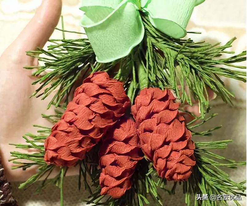 超简易手工环创,树干手工制作环创