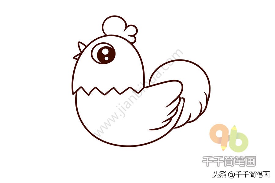 画大公鸡和小鸡的简笔画,大公鸡的多种简笔画