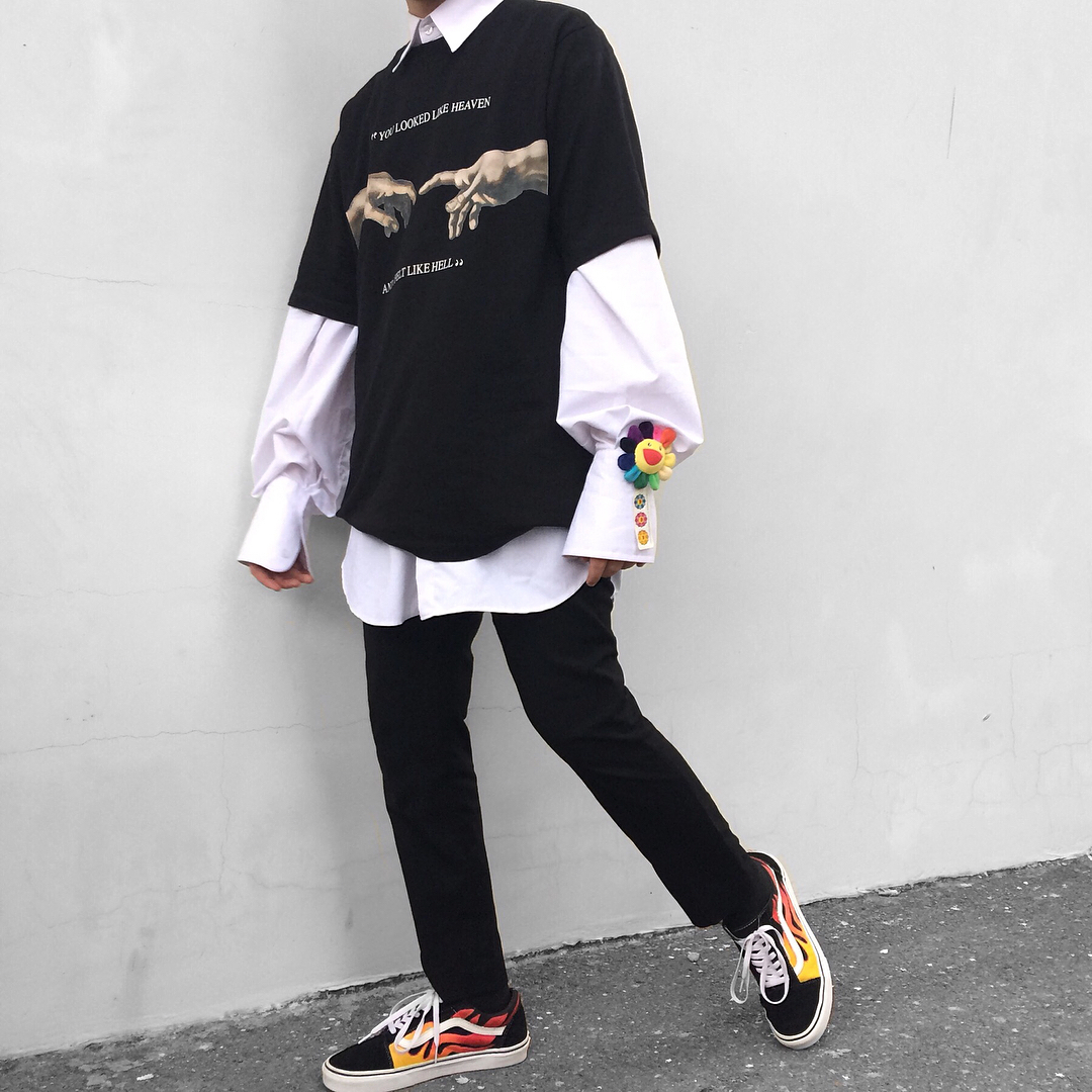 村上隆小花紫色,村上隆太阳花鞋子穿搭