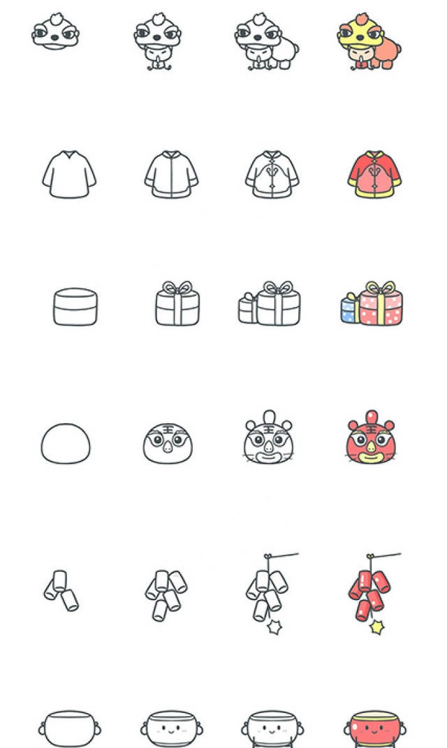 最好看的元旦节简笔画,元旦节怎么画简笔画