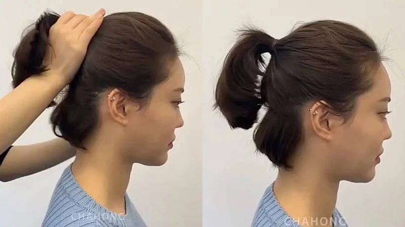 可以绑马尾的短发发型,短发怎样绑高马尾简单又好看