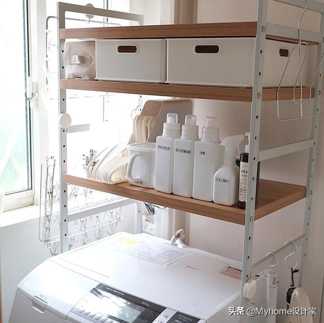 太变态了！1㎡洗衣房都能榨出5倍收纳，不愧是日本主妇