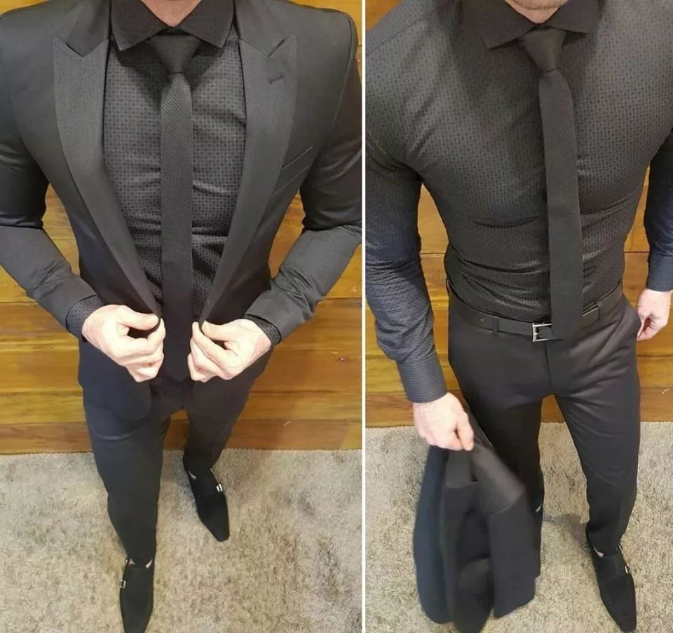 男人胸肌胀起来,男人胸肌撑起西装