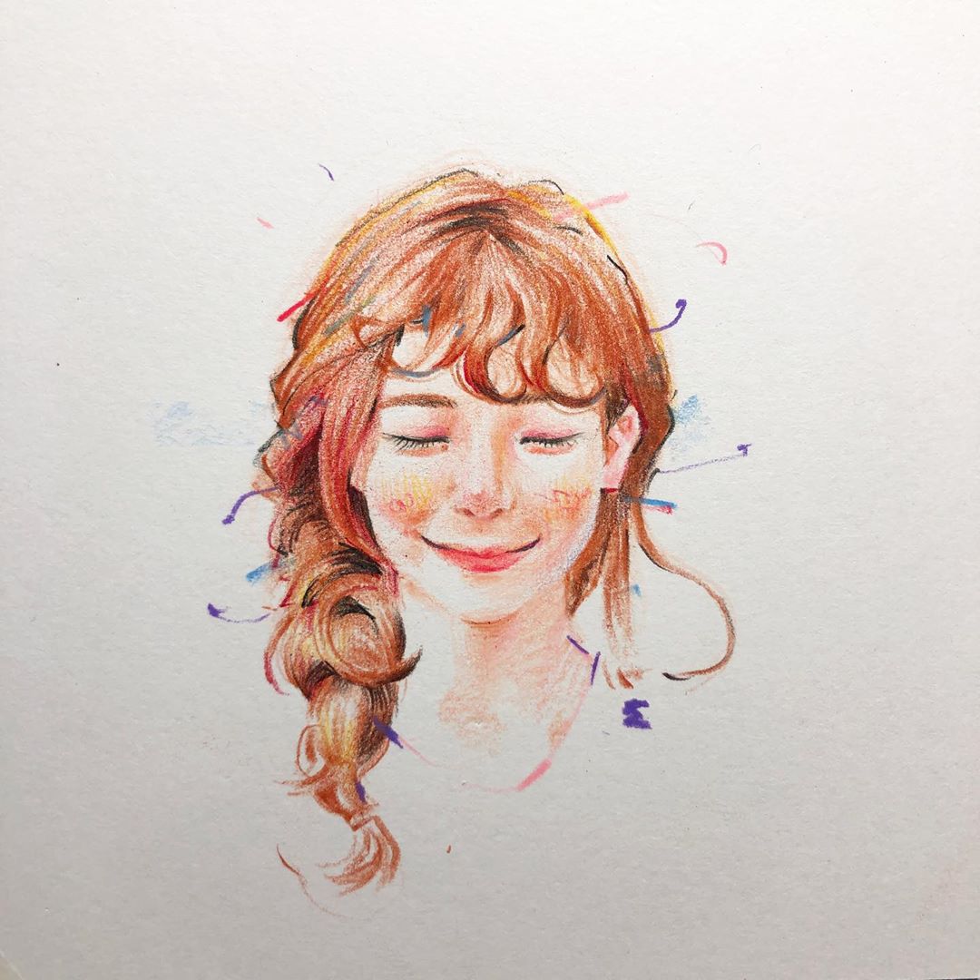 非常适合初学者的画小插画彩铅,彩铅插画手绘中国古风人物四年级