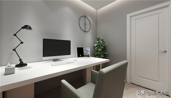 木饰面格栅轻奢风格装修效果图,黑白对比色彩构成简单图片