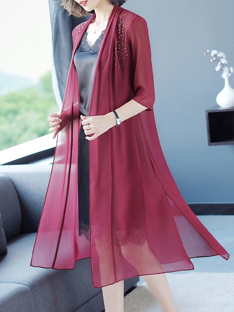 适合夏天穿裙子的开衫,夏季连衣裙披肩外搭洋气