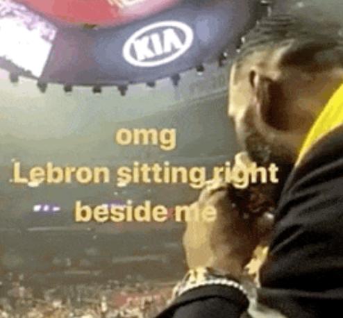 罗志祥女友坐在詹姆斯身旁让人羡慕，老詹公开招募自由球员加盟