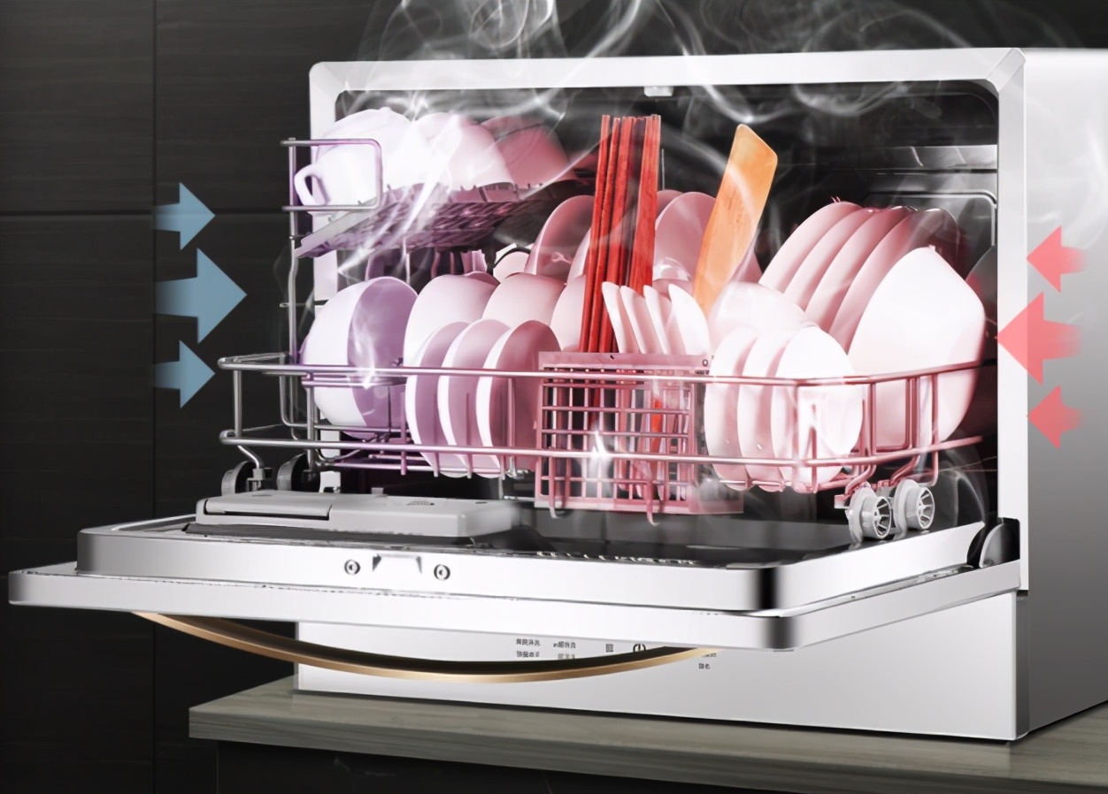 小户型窄台面嵌入式超薄洗碗机,慧曼c2小型台面洗碗机