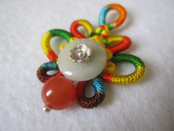 南红配青金石平安扣项链,编绳教程挂件平安扣