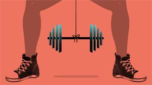 这个动作看似简单其实很累,男人的练习动作