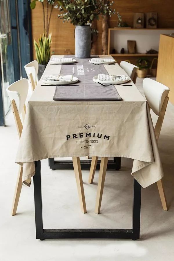 适合餐厅的桌布,法式轻奢餐厅桌布
