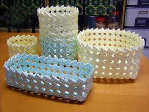 幼儿手工收纳袋不织布,3-6岁幼儿手工编织收纳盒