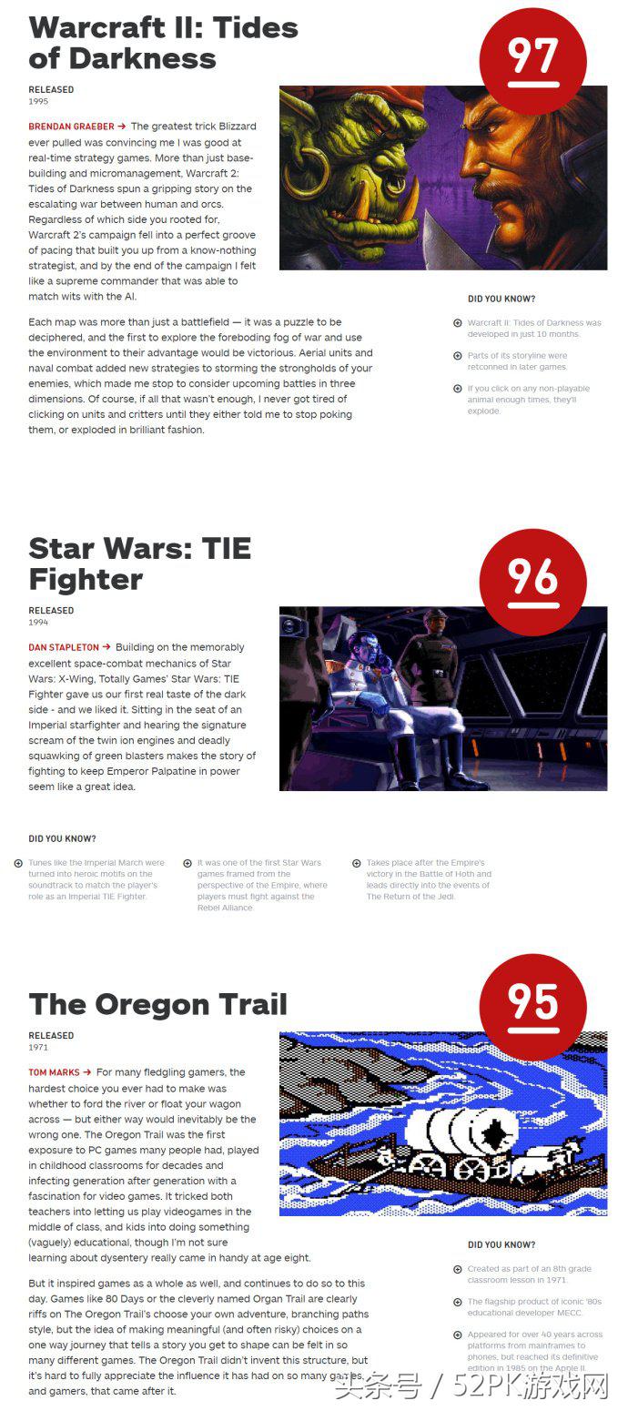 IGN再评史上TOP100游戏，这次LOL终于杀了进去排名第90