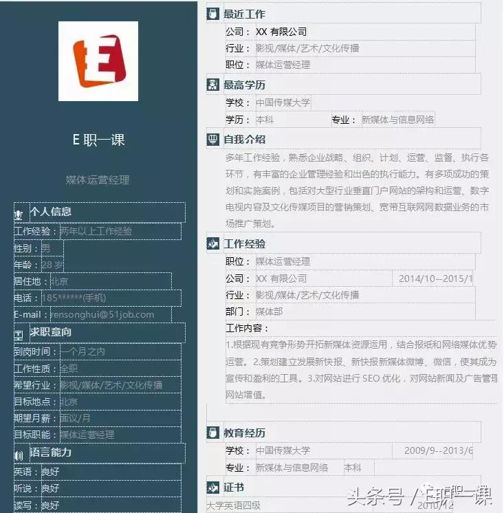 新媒体简历模板大学生,新媒体简历模板个人爱好写什么