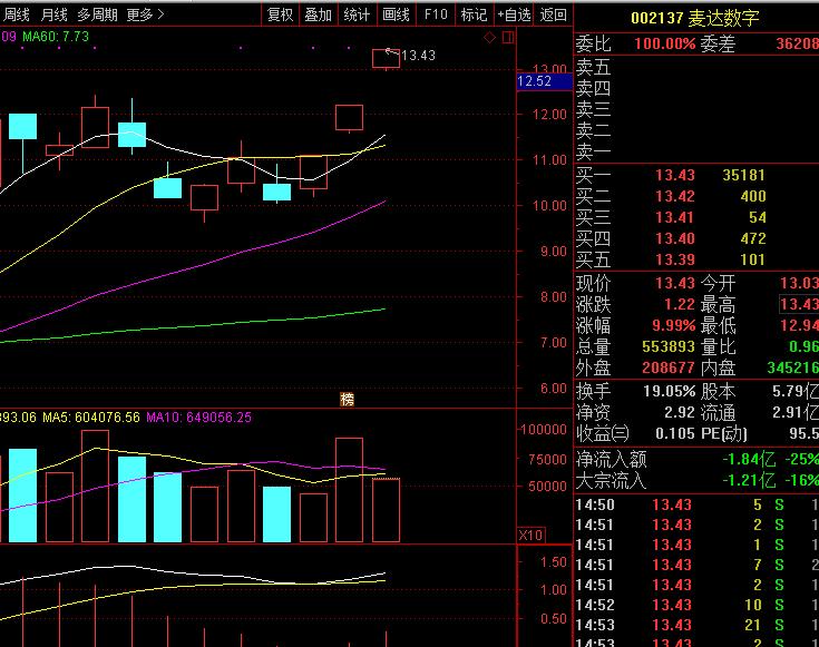 麦达数字股票5日走势如何,002137麦达数字是做什么的