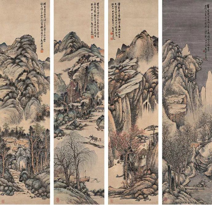 写意山水花鸟画精品欣赏,吴待秋山水画精品欣赏图文