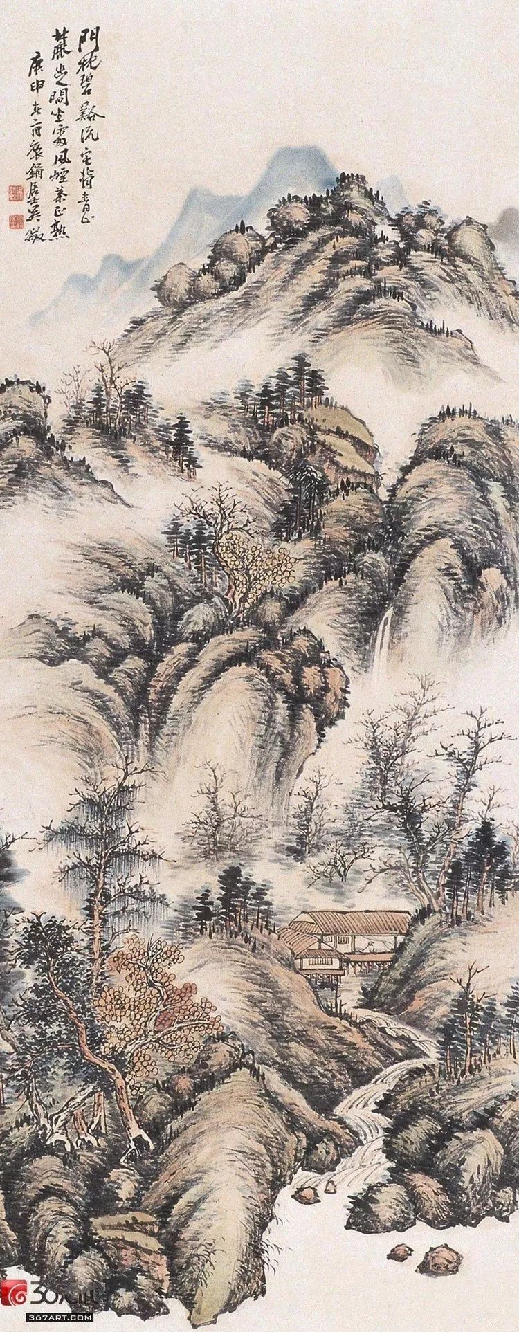 写意山水花鸟画精品欣赏,吴待秋山水画精品欣赏图文