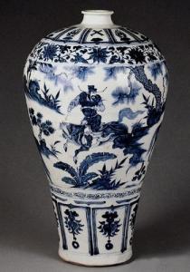 元青花鬼谷子下山真品鉴别方法,元青花制作工艺特点鉴别