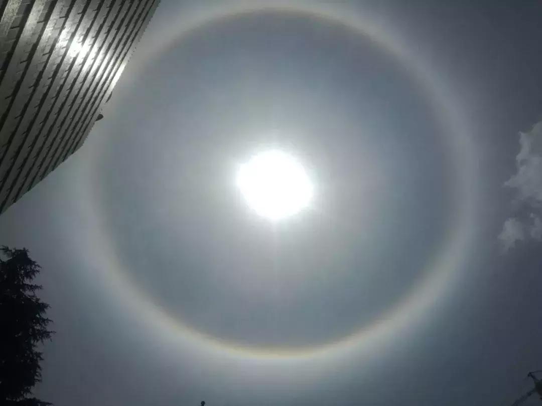 今天的太阳很特别,网友调侃:有妖怪!懂的人笑了:日晕三更雨