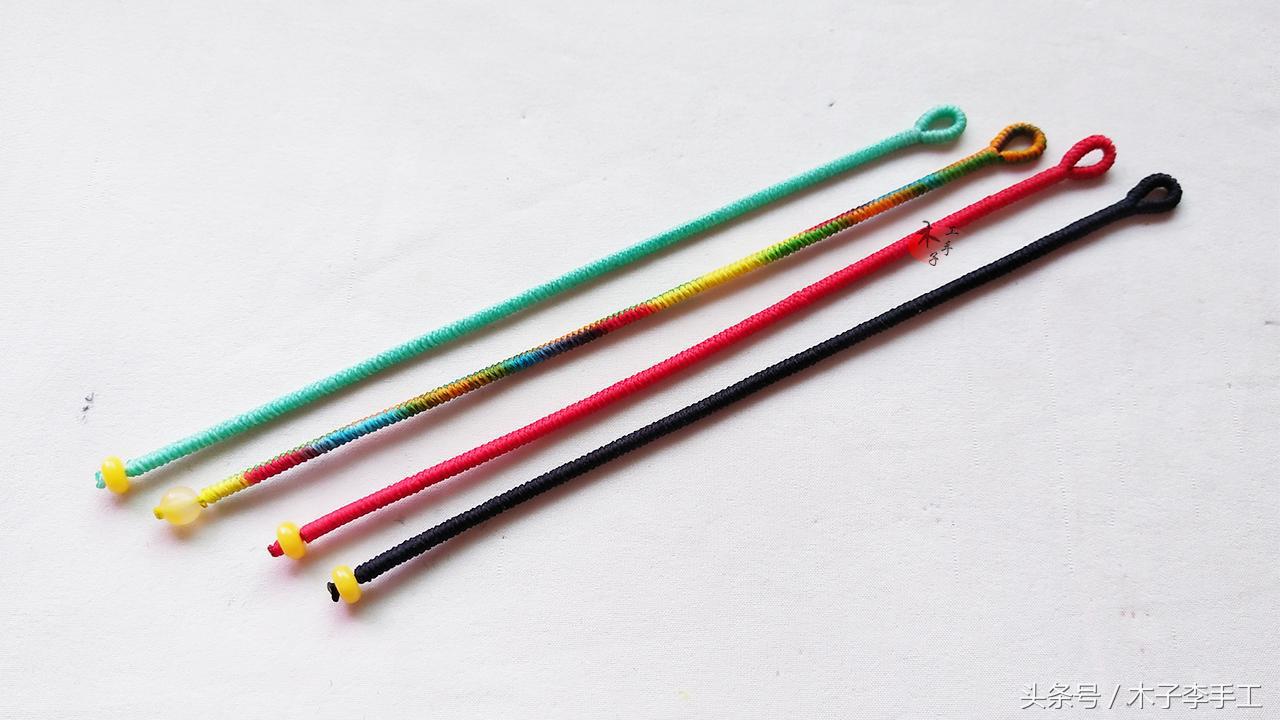 平安如意用金刚结红绳手链编法,金刚结转运珠红绳手链编法大全