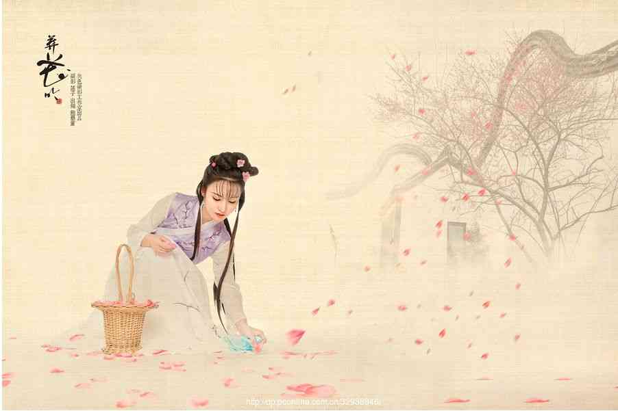 随笔摘抄精美古诗简短,葬花随笔