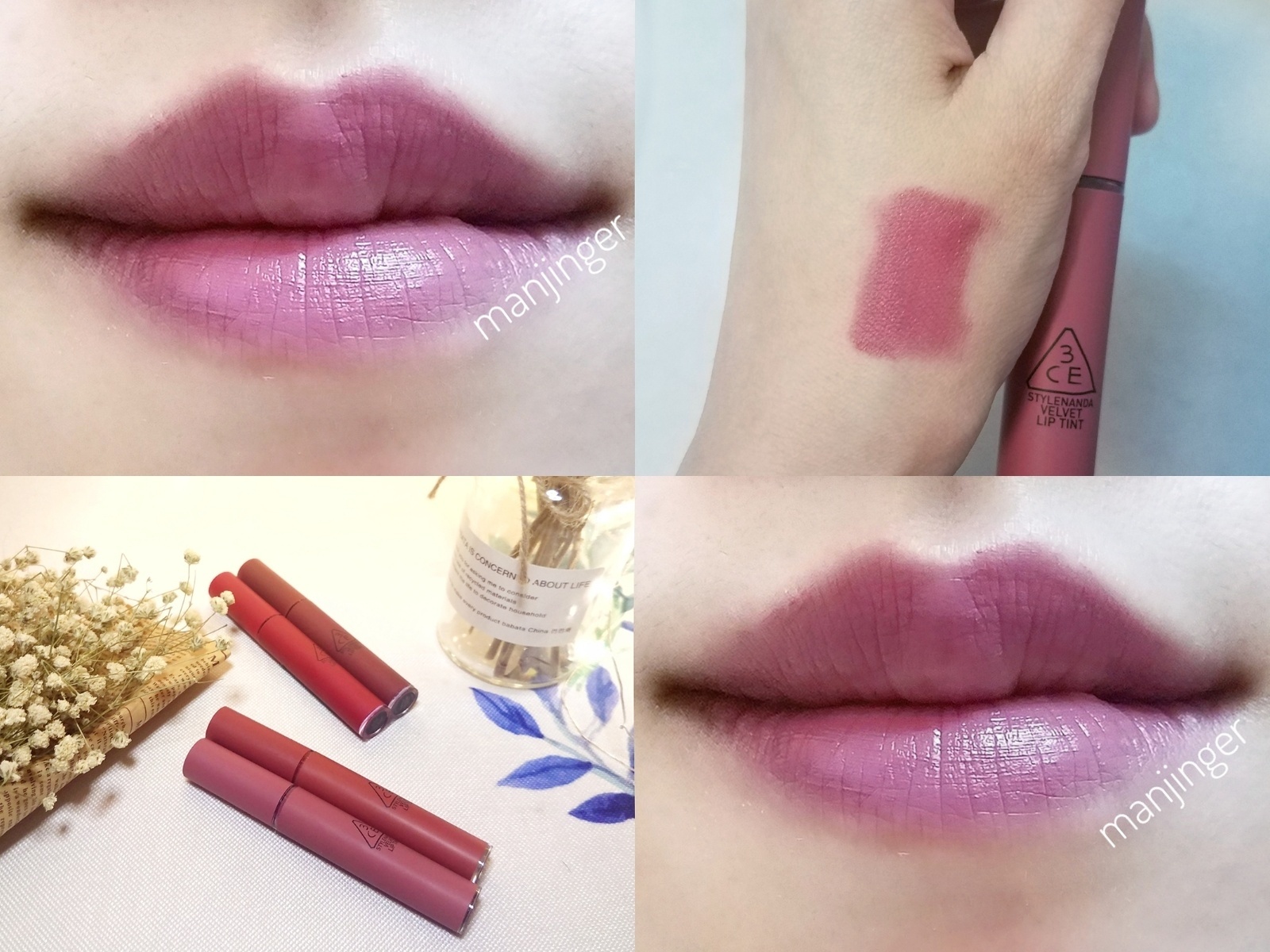 3ce水雾唇釉doublewind,3ce唇釉knowbetter试色