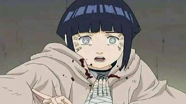 雏田被刺穿胸膛,火影忍者雏田被摸头