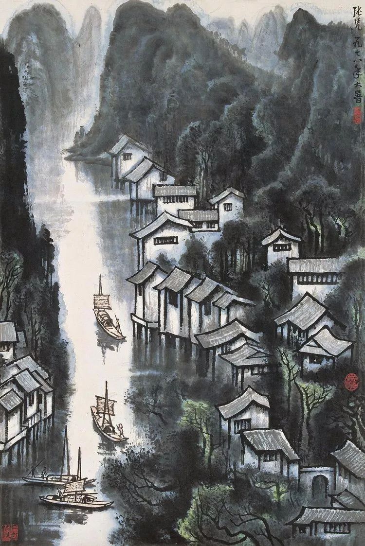 张长韶水墨山水画欣赏,张凭山水画教学