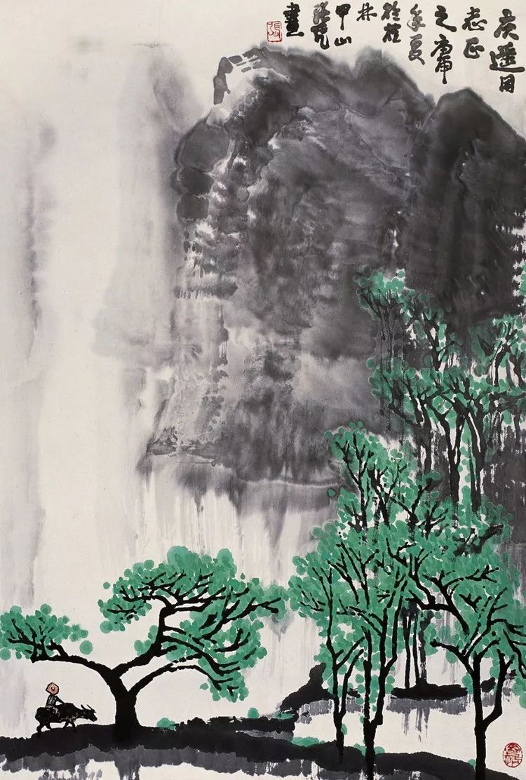 张长韶水墨山水画欣赏,张凭山水画教学