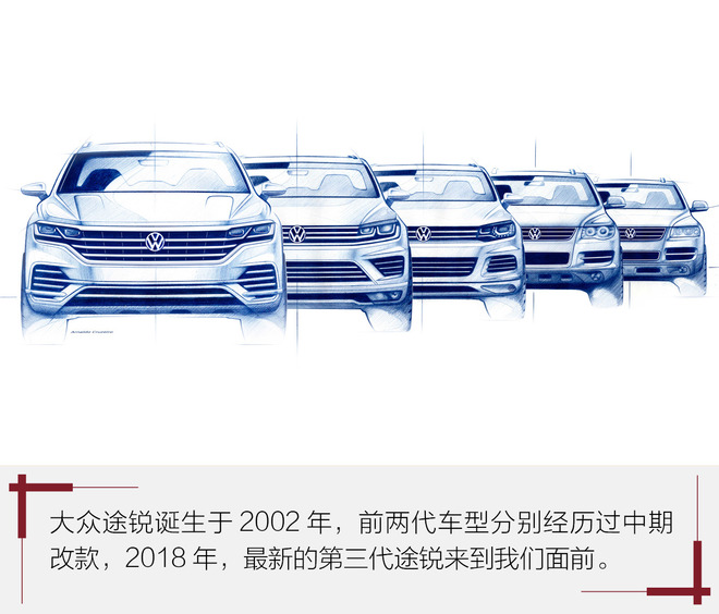 新一代途锐实车现身科技感超强,科技感十足的大众