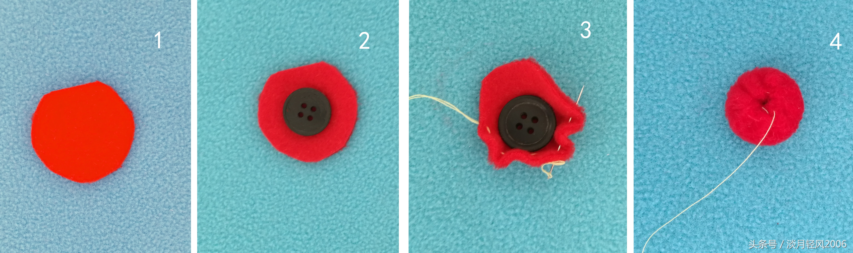 布艺diy手工制作,手工制作布艺向日葵小花