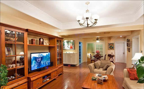 小户型2米7宽电视背景墙设计,小户型中式电视背景墙效果图