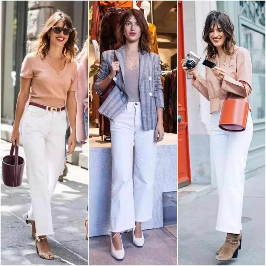 显瘦阔腿裤百搭秋季,最好穿的白色显瘦阔腿裤