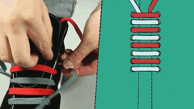 adidas贝壳头鞋带不打结系法,运动鞋鞋带系法教程男板鞋免打结