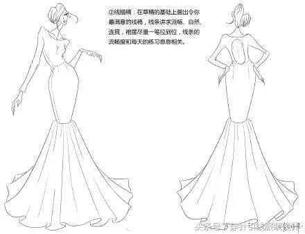 手绘服装100种画法,时装画手绘表现技法教程简单