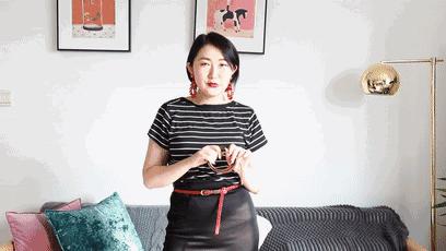 大衣腰带后面打结方法,女士风衣腰带打结方法