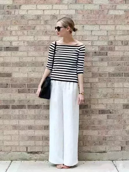 这个春夏时髦精都在穿这三种元素,夏日穿搭胖胖的中性风裤子