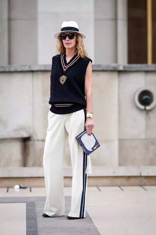 这个春夏时髦精都在穿这三种元素,夏日穿搭胖胖的中性风裤子