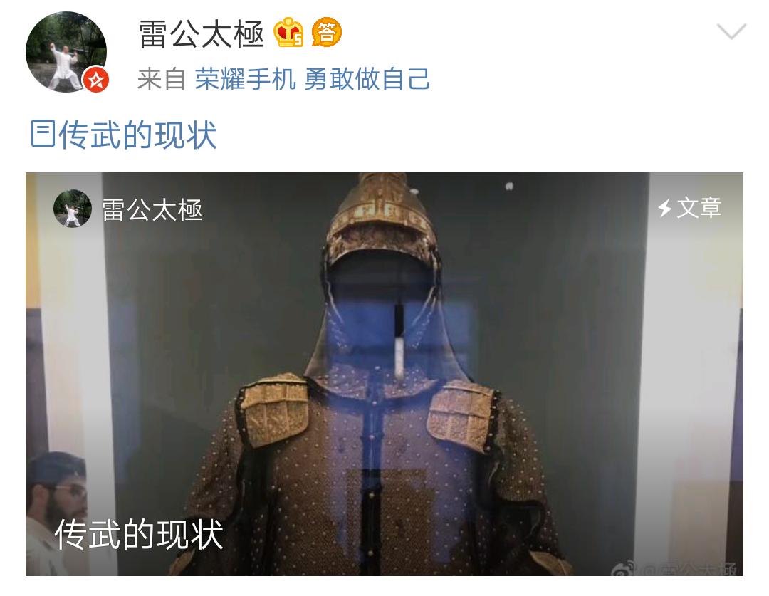 太极雷雷直言传武现状很可悲，承认拳击和泰拳是战立格斗精华