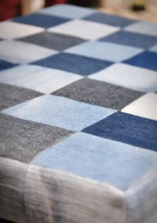 旧牛仔裤拼布做床单的方法,旧牛仔裤拼布作品