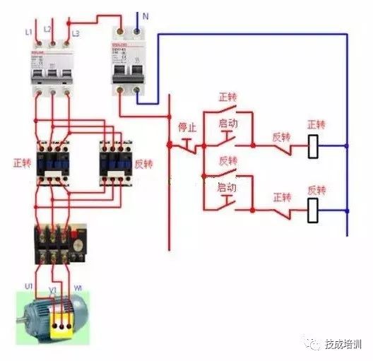 接触器控制电机正反转如何接380线,初学电工接触器正反转该怎么做