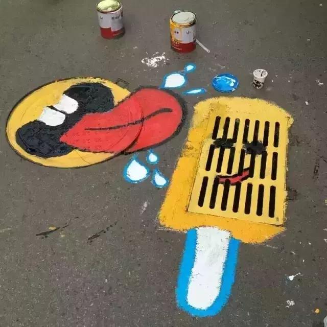 30所职校为井盖“整容”，以画会友，你的学校技术如何？