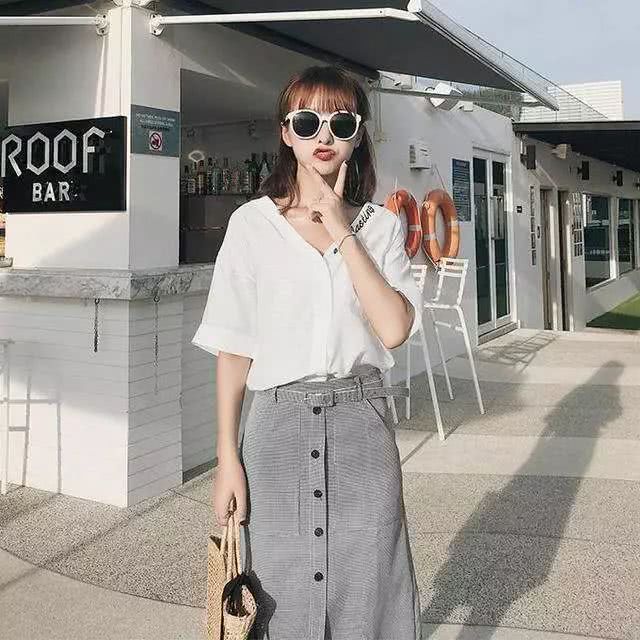 半身裙小个子高腰显高,150矮个子高腰显高雪纺吊带裙