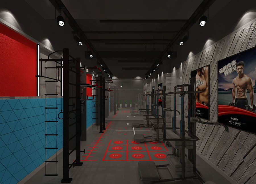 健身房体能区设计效果图大全集,健身房游泳池设计效果图